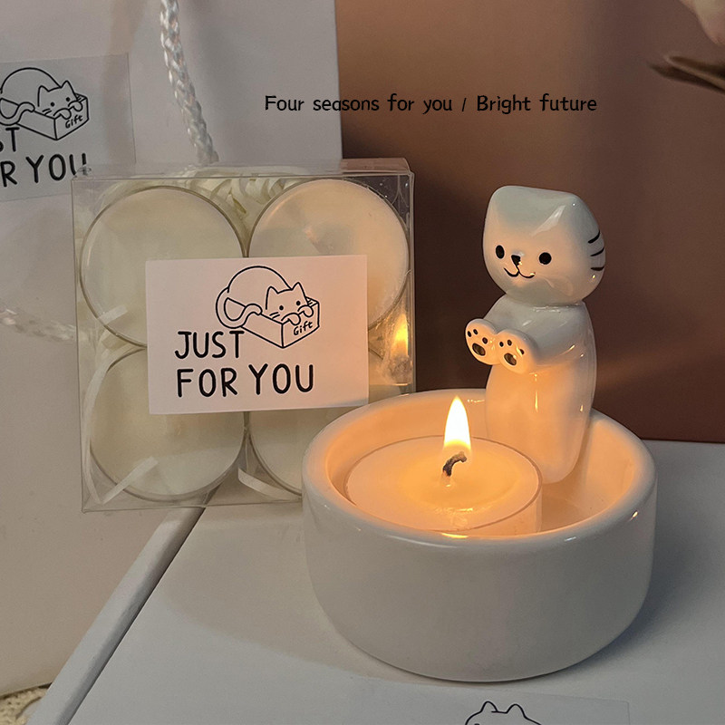 《香薰与喵！》蜡烛礼盒送同学女朋友闺蜜毕业生日礼物可爱走心的