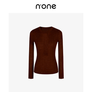 中长款 新款 内搭打底毛衣女圆领收腰显瘦高级感上衣 冬季 none