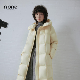 新款 none 羽绒服女2025冬季 慵懒风长款 小个子过膝加厚外套 韩版