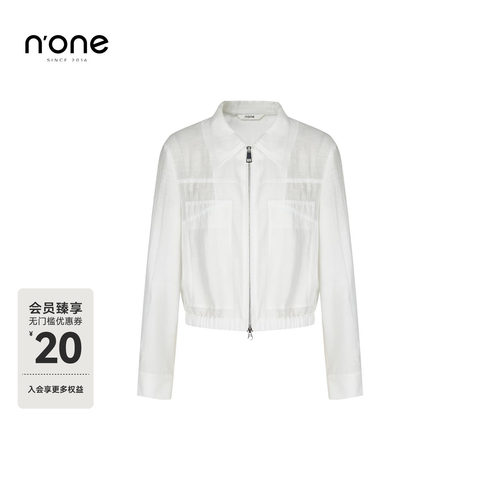 none白月光短款修身夹克外套