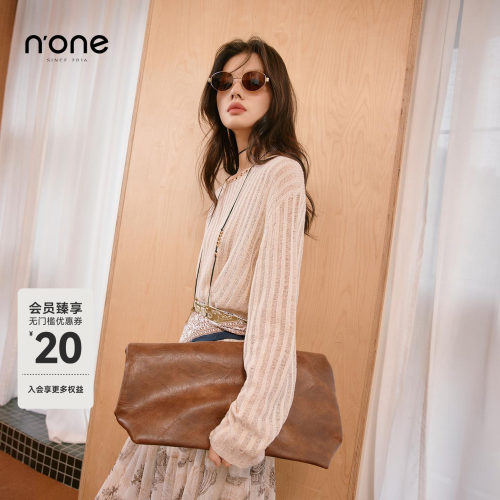 none时髦百搭休闲坑条毛衣