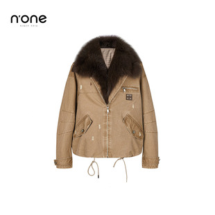 工装 狐狸毛领短款 风经典 新款 夹克加厚外套 羽绒服女2025冬季 none