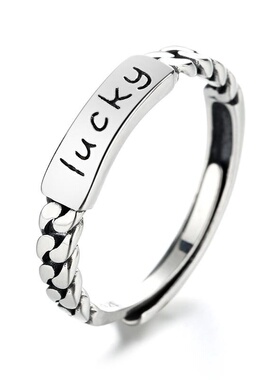 S925纯银戒指镶钻指环女个性时尚闺蜜戒