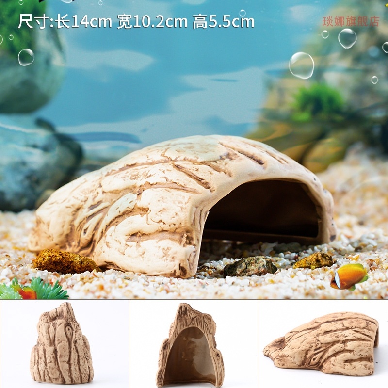 鱼缸造景装饰摆件躲避屋小房子水族箱布景虾窝草洞迷你蘑菇屋