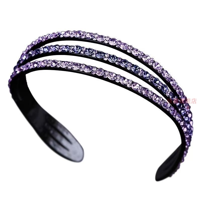 网红宽边发箍超闪水钻发卡韩国简约气质压刘海洗脸头饰发窟头箍女