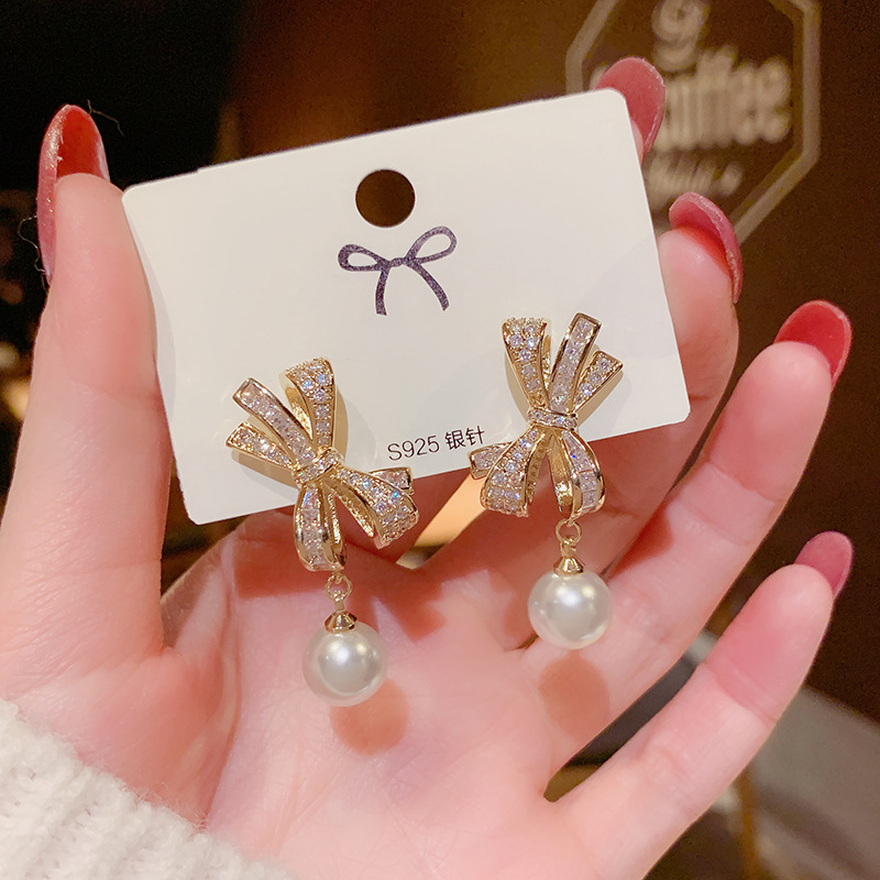 diyS925银针韩国东大门气质名媛