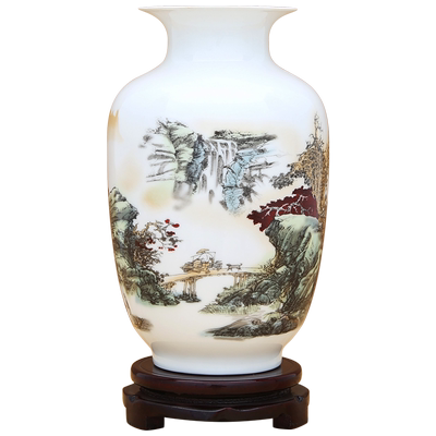 景德镇电视柜白色中式风陶瓷器