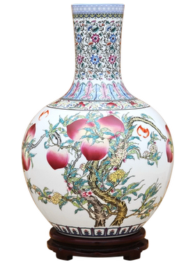 傲世仿古风珐琅彩天球瓶