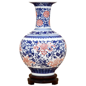 景德镇陶瓷器仿古青花瓷花瓶客厅摆件家居酒柜博古架装饰品摆设
