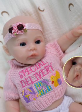 NPK仿真婴儿重生娃娃 30厘米纯实心硅胶Q弹可拉扯可张嘴