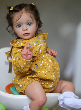 60厘米布身体NPK正品重生娃娃missy 碎花软胶公主洋娃娃，高端创