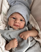 18英寸仿真娃娃 跨境电商货源 手工制作3D皮肤静脉血丝可见