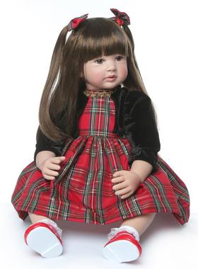 现货实拍reborn toddler 仿真可爱公主长发娃娃 高端礼物 60厘米