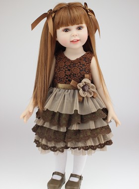 可爱公主长发换装娃娃 女孩玩具洋娃娃 外贸18寸美国女孩NPK娃娃