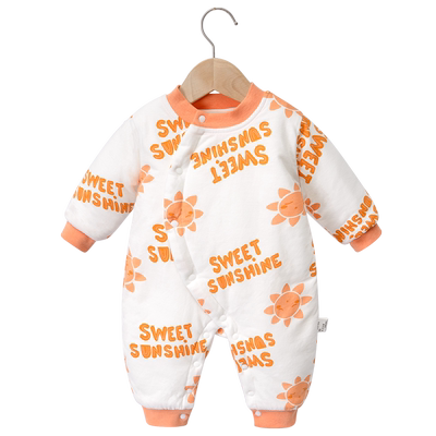 夹棉衣服可爱连体婴儿冬季保暖