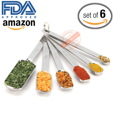 15/5/2.5ML加厚不锈钢量勺6件套