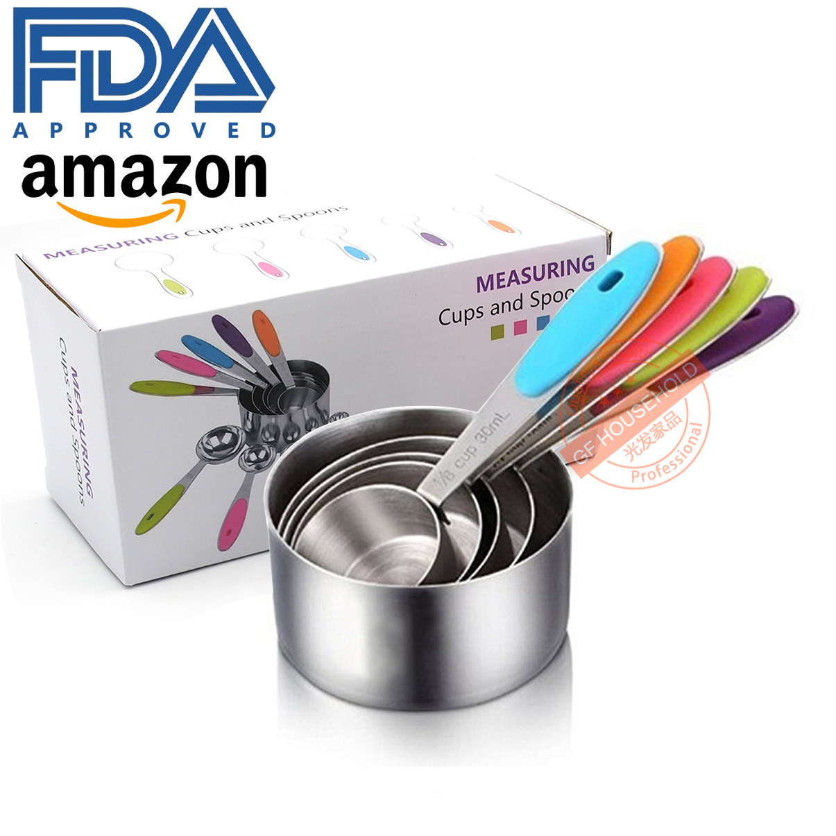 亞馬遜大號不銹鋼量杯料理烘焙合