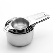 烘焙刻度计量杯 料理调味勺匙 美式 304不锈钢量杯量勺7件套装