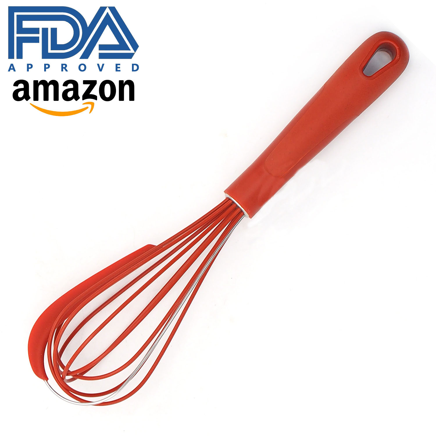 多功能打蛋器大号2合1多功能不锈钢硅胶打蛋器带奶油刮刀搅拌器