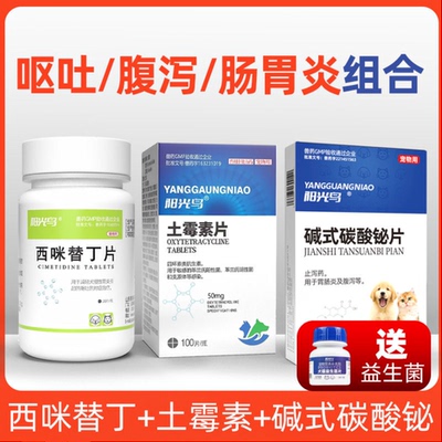 西咪替丁片狗狗猫咪宠物止吐药肠胃炎呕吐拉稀吐黄水吐白沫吐血