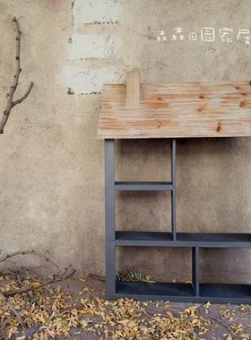 木质复古做旧房子隔板家居装饰