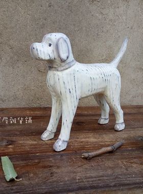 美式乡村风雕刻世界名犬家居装饰