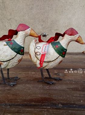 小动物复古做旧工艺品装饰摆件