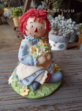 欧美树脂儿童房装饰品古董娃娃