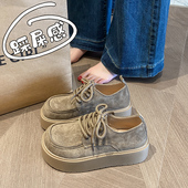 百搭小皮鞋 春秋女鞋 厚0128n 秋季 时尚 大尺码 41一43覆古勃肯鞋