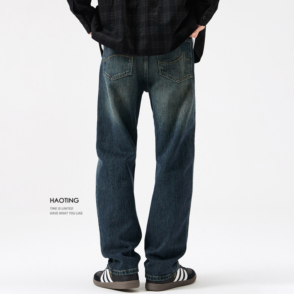 豪霆.微弹力合身直筒牛仔裤男士秋季cleanfit宽松窄版休闲长裤子,男装,牛仔裤,淘宝优惠券,粉丝福利购,淘宝优惠卷