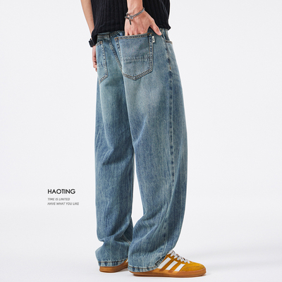 豪霆.薄款莱赛尔宽松直筒牛仔裤