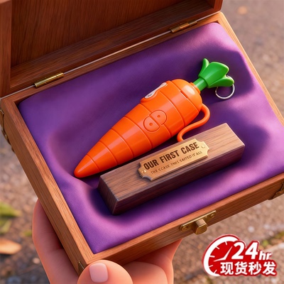 疯狂动物城2同款兔子警官红胡萝卜录音写字笔玩具尼克cos服装道具