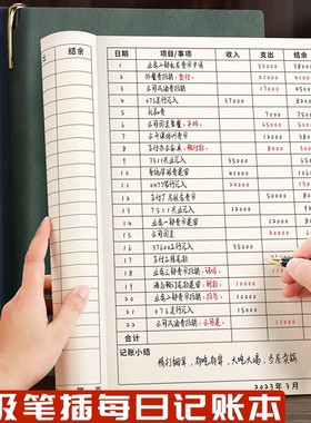 每日记账本2025年手帐明细账收入开支出现金日记帐记事家庭生活日常理财人情往来商用店铺营业额记录台账本子
