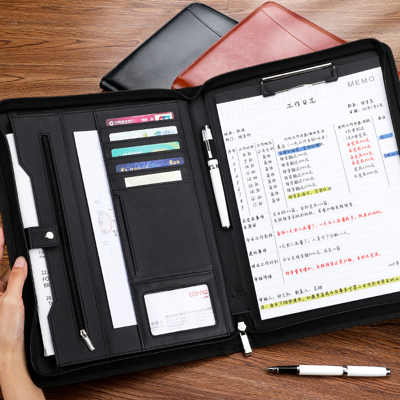 A4多功能文件夹经理夹商务谈单本展业夹签约本定制销售夹资料册公