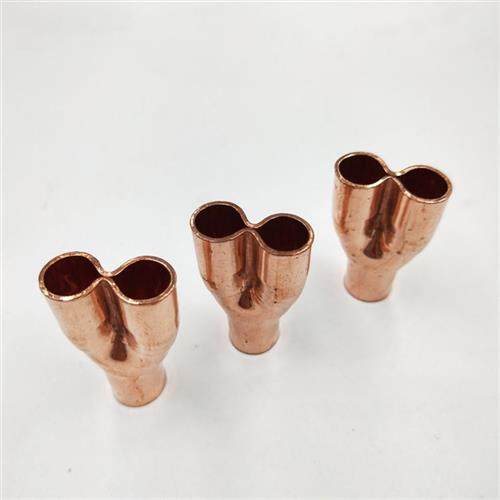 空调紫铜裤型三裤型转通换三通铜管焊接 28.6铜三通 6.35mm铜接