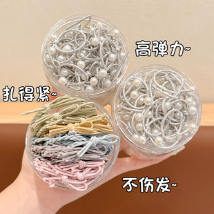 可爱超萌宝宝银色蝴蝶结发绳小女孩扎辫子头绳宝宝不伤发耐用发圈