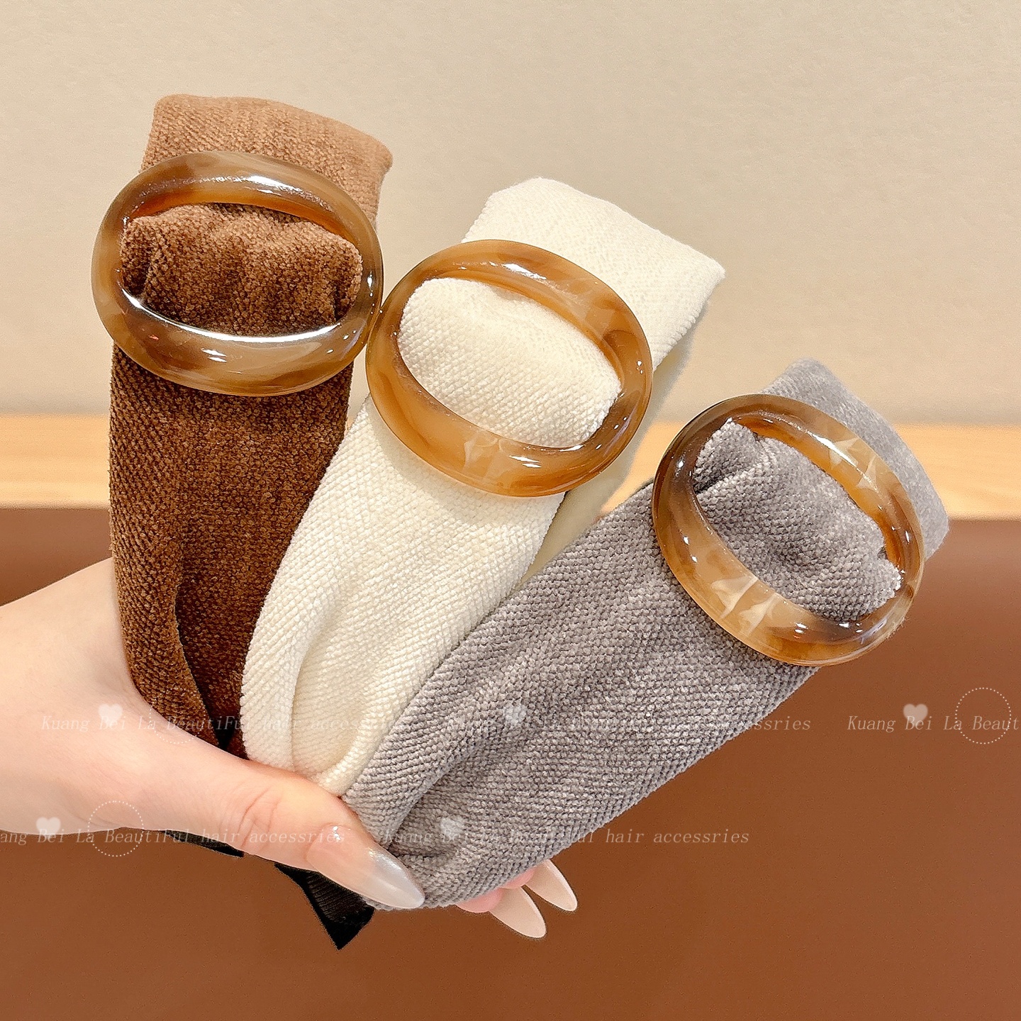 儿童美拉德圆环发箍女童日常发饰