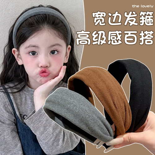 女童宽边发箍秋冬复古不勒头