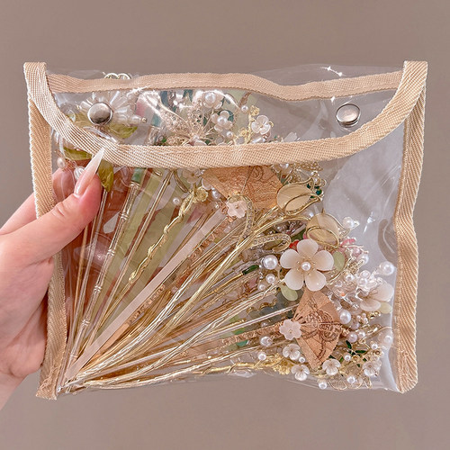 古风花朵流苏发簪女儿童高级感汉服百搭发钗新中式马面裙簪子头饰