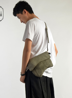 kilikili原创设计真皮斜挎包不规则个性小包牛皮女包男士时尚潮包