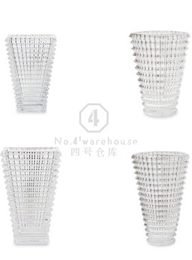 简约北欧高级水晶璀璨花器酒店高档样板间客餐厅创意插画软装摆件