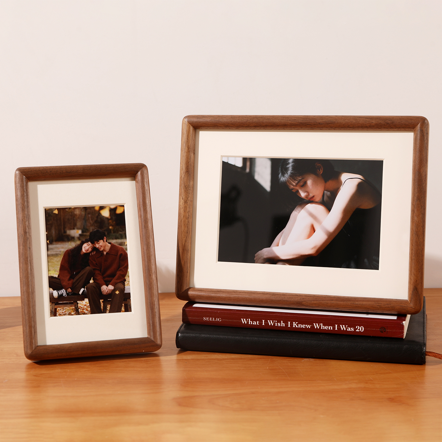 黑胡桃实木相框摆台洗照片做成打印6寸8木质7高级感a4空框定制diy