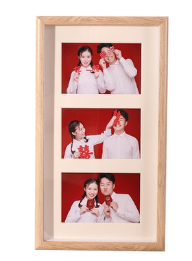 结婚证件照相框登记三联摆台6寸洗照片婚纱照海马体情侣纪念礼物