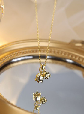 铃兰花项链女学生简约设计感小兰花同款森系小苍兰锁骨链闺蜜礼物