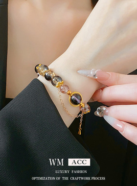 中古vintage串珠琉璃珠手链复古轻奢高级感手饰小众气质手饰
