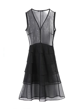 心爱外穿巴塞罗那网纱无袖塔裙SL84U42
