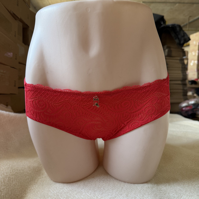 Sloggi性感蕾丝内裤女中腰舒适透气红色本命年平角裤74-6278