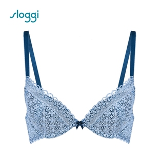 Sloggi柜正品 清仓 胸罩内衣优雅蕾丝钩花上薄下厚文胸断码