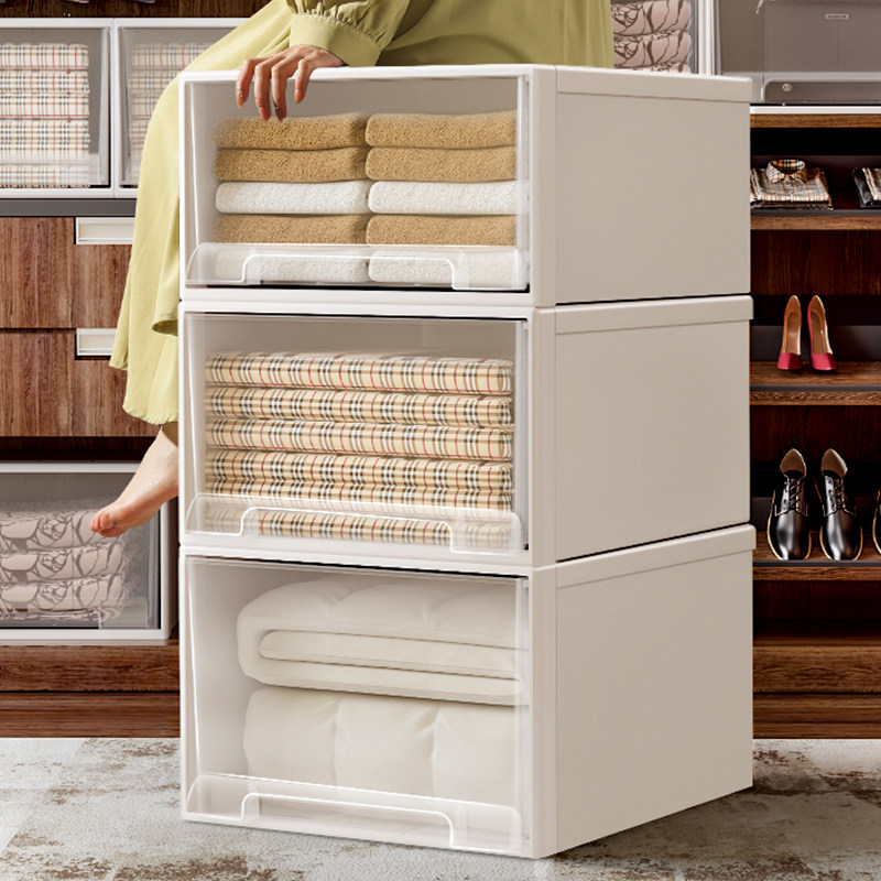 抽屉式收纳箱透明塑料储物柜衣物整理箱家用衣柜内衣服裤子收纳盒,收纳整理,收纳箱,淘宝优惠券,粉丝福利购,淘宝优惠卷