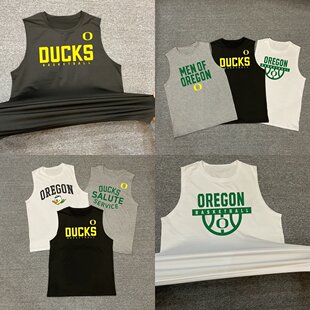 新款俄勒冈鸭子美式篮球训练背心男北卡杜克热身速干运动T恤包邮